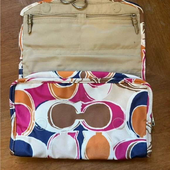 Coach Multicolor Patterned Nylon Hanging Travel Bag - Picture 3 of 5